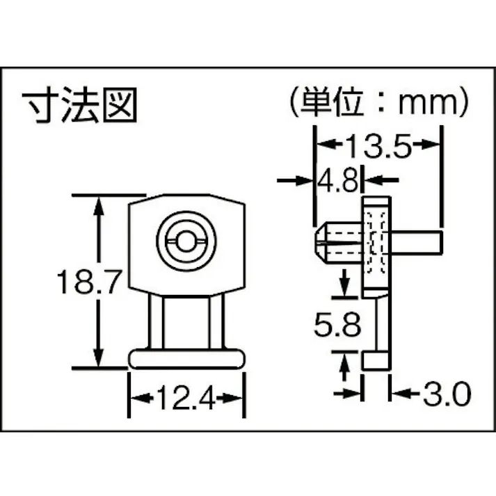 【CAINZ-DASH】パンドウイットコーポレーション リベット式薄型押し込み固定具 黄 (100個入) KIMS-H500-C4【別送品】