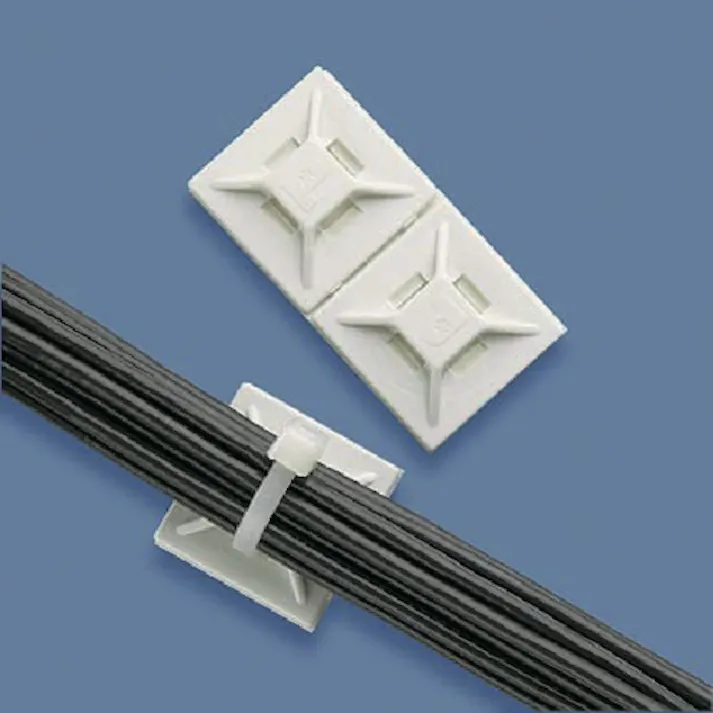 【CAINZ-DASH】パンドウイットコーポレーション マウントベース 粘着テープ・ネジ穴なし 白 (500個入) ABMM-D【別送品】