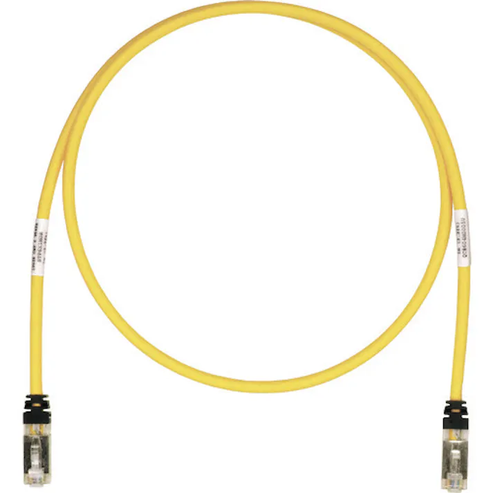【CAINZ-DASH】パンドウイットコーポレーション CAT6A/CAT6 シールドパッチコード 2.5m 黄 STP6X2.5MYL STP6X2.5MYL【別送品】