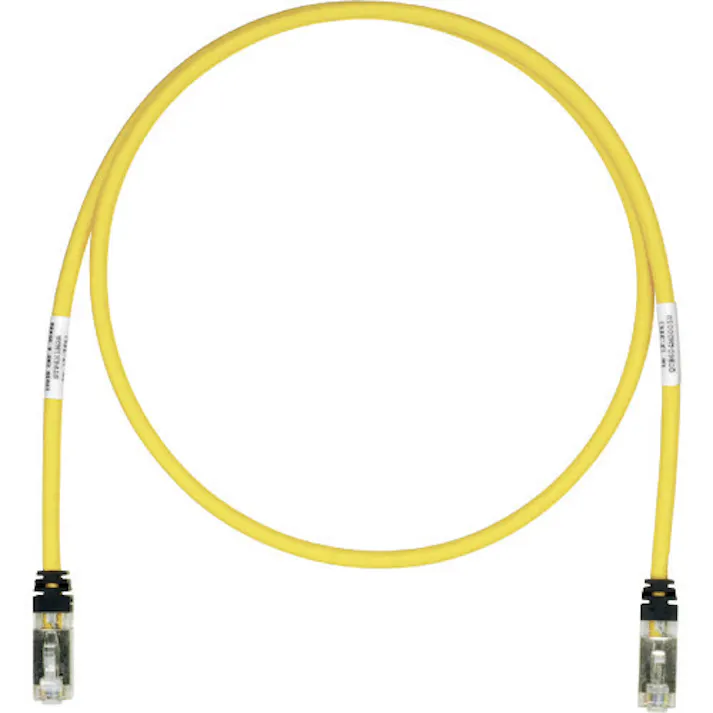 【CAINZ-DASH】パンドウイットコーポレーション CAT6A/CAT6 シールドパッチコード 10m 黄 STP6X10MYL STP6X10MYL【別送品】