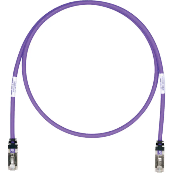 【CAINZ-DASH】パンドウイットコーポレーション CAT6A/CAT6 シールドパッチコード 5m 紫 STP6X5MVL STP6X5MVL【別送品】