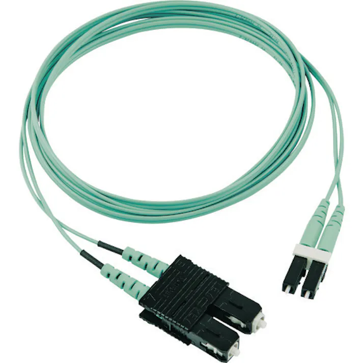 【CAINZ-DASH】パンドウイットコーポレーション 光ファイバーパッチコード OM3(低損失タイプ) 片端SCデュプレックス片端LCデュプレックス LSZH 2m FX2ELLNSNSNM002【別送品】