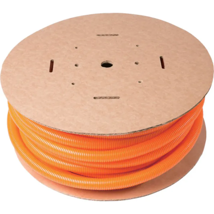 【CAINZ-DASH】パンドウイットコーポレーション コルゲートチューブ ポリエチレン スリットなし オレンジ CLTS50F-C3【別送品】