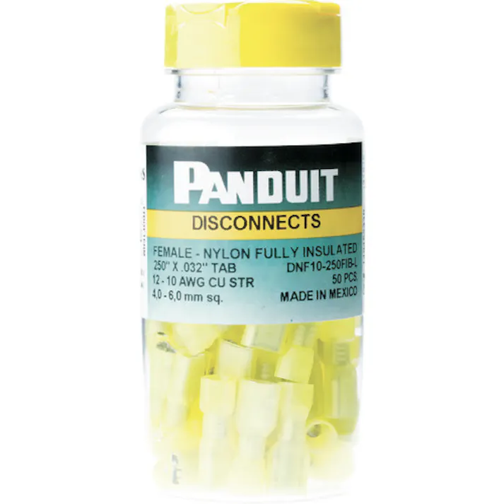 【CAINZ-DASH】パンドウイットコーポレーション 圧着端子 差込型完全絶縁 メス型 (50個入) DNF10-250FIB-L【別送品】