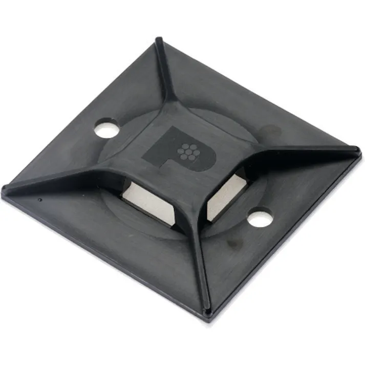 【CAINZ-DASH】パンドウイットコーポレーション マウントベース ゴム系粘着テープ付き 黒 (50個入) ABM3H-A-L20【別送品】