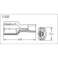 【CAINZ-DASH】パンドウイットコーポレーション 圧着端子　差込型完全絶縁　メス型　ＡＷＧ１６～１４　青　（１００個入） DNF14-206FIB-C【別送品】