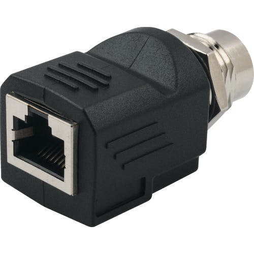 パンドウイットコーポレーション RJ45⇔M12(Dコードタイプ)変換アダプタ ICAM12DRJS モジュラージャック パンドウイットコーポレーション RJ45⇔M12(Dコードタイプ)変換アダプタ ICAM12DRJS モジュラージャック
