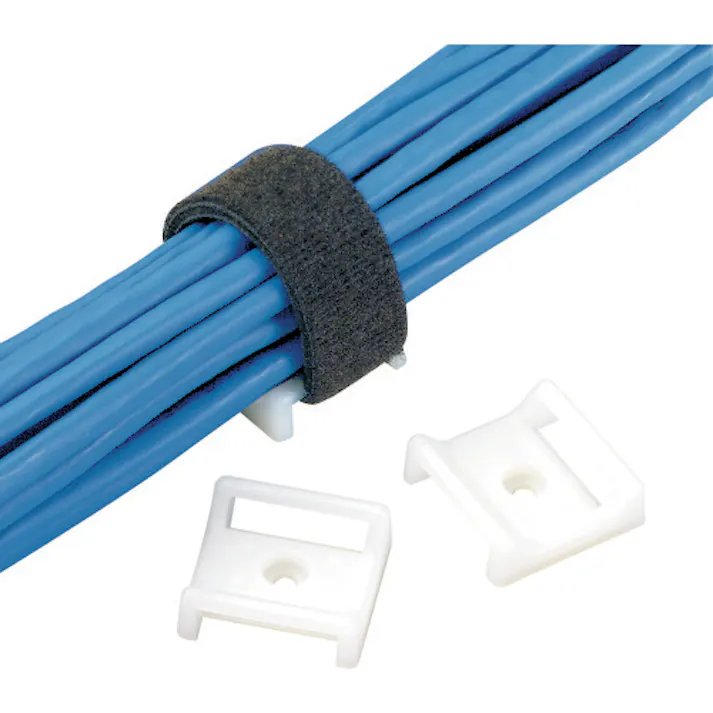 【CAINZ-DASH】パンドウイットコーポレーション タックタイ用タイマウント M3ネジ止め 難燃性白 (100個入) ABMT-S6-C69【別送品】