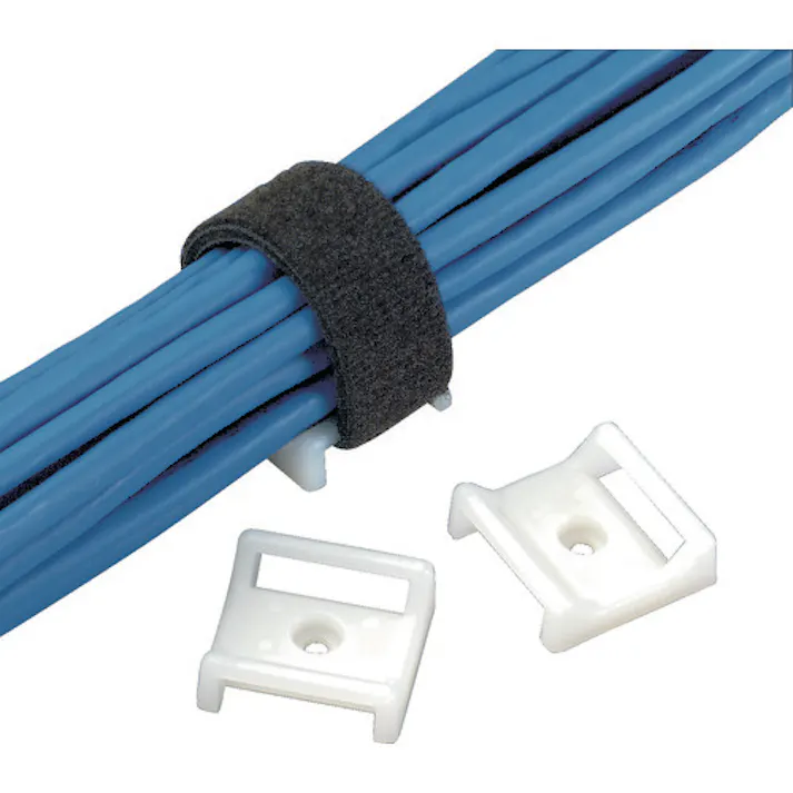 【CAINZ-DASH】パンドウイットコーポレーション タックタイ用タイマウント ゴム系粘着テープ付ナチュラル100個入 ABMT-A-C【別送品】