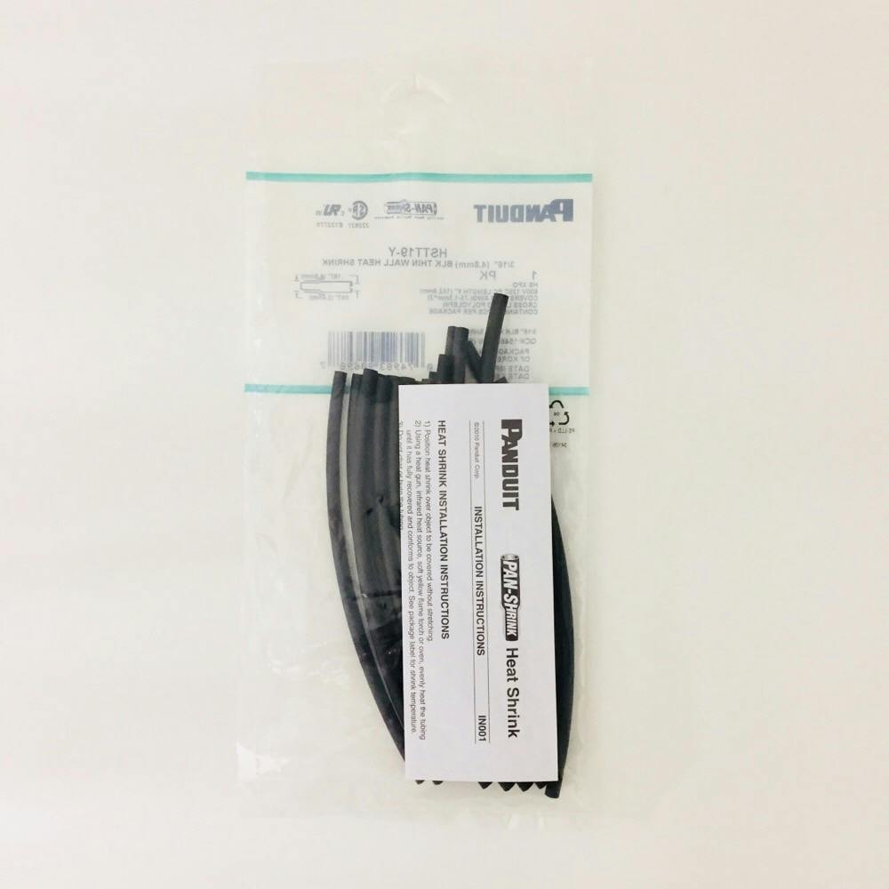 PANDUIT パンドウィット 熱収縮チューブ 黒少量パック HSTT-19Y | 接着