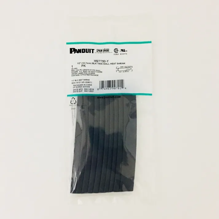 PANDUIT パンドウィット 熱収縮チューブ 黒少量パック HSTT-50Y