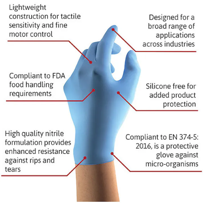【CAINZ-DASH】アンセル・ヘルスケア・ジャパン ニトリルゴム使い捨て手袋 エッジ 82-134 Mサイズ(100枚入) 82-134-8【別送品】