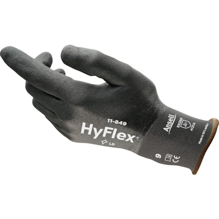 【CAINZ-DASH】アンセル・ヘルスケア・ジャパン ニトリルコーティング手袋 ハイフレックス 11-849 Lサイズ 11-849-9【別送品】