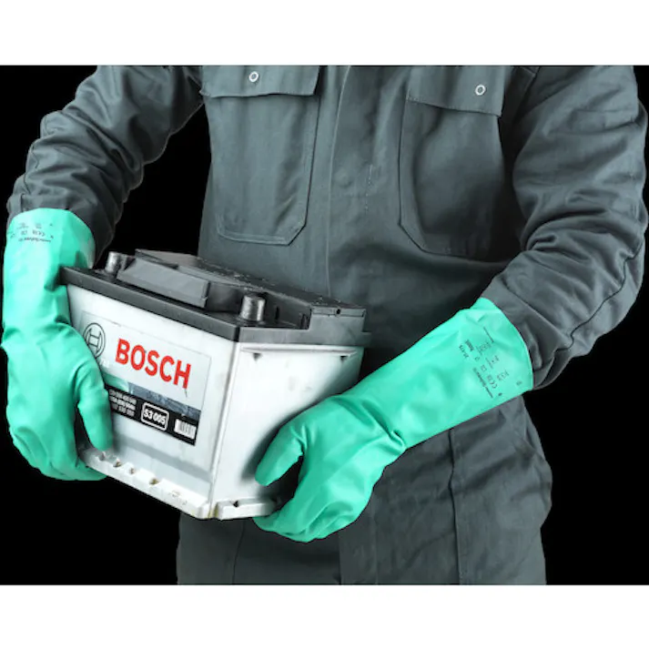 【CAINZ-DASH】アンセル・ヘルスケア・ジャパン 化学防護手袋 耐油・耐薬品ニトリル手袋 アルファテック ソルベックス 中厚手 37-175 LLサイズ 37-175-10【別送品】