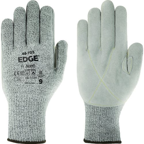 【CAINZ-DASH】アンセル・ヘルスケア・ジャパン 作業用手袋　エッジ　４８－７０３　Ｌサイズ 48-703-9【別送品】