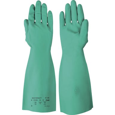 【CAINZ-DASH】耐油・耐薬品ニトリル厚手手袋　アルファテック　ソルベックス　３７－１６５　Ｌサイズ【別送品】