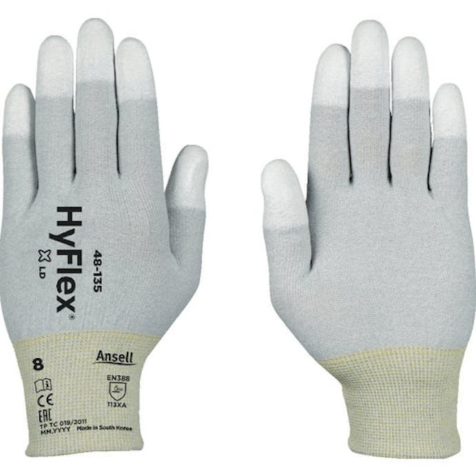 【CAINZ-DASH】アンセル・ヘルスケア・ジャパン 静電気対策手袋　ハイフレックス　４８－１３５　Ｌサイズ 48-135-9【別送品】