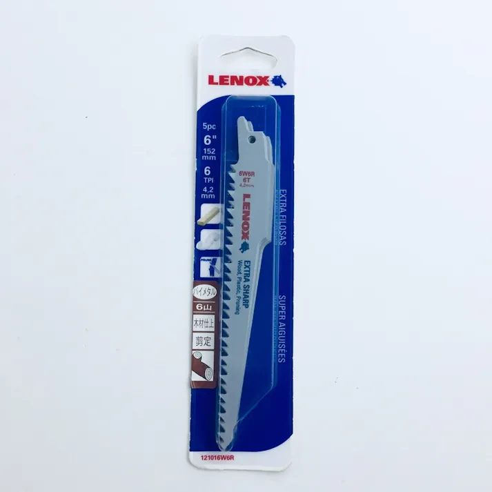 LENOX 剪定用セーバーソーブレード 6W6R 150mm×6山 5枚入