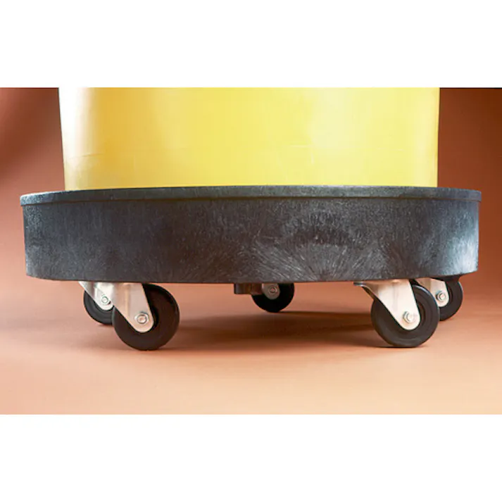 【CAINZ-DASH】ニューウェルブランズ・ジャパン合同会社 ラウンドブルートコンテナ用ドーリー ドラム式 ブラック 2650【別送品】