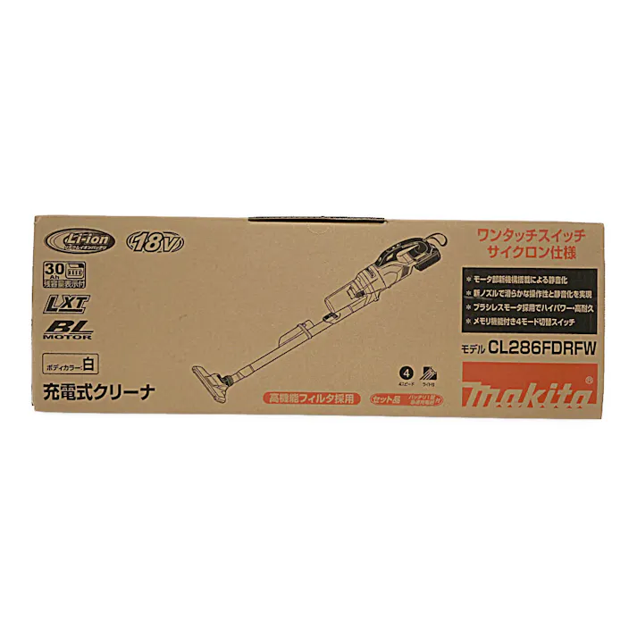 充電式クリーナ 18V サイクロン一体式 CL286FDRFW バッテリ1個付