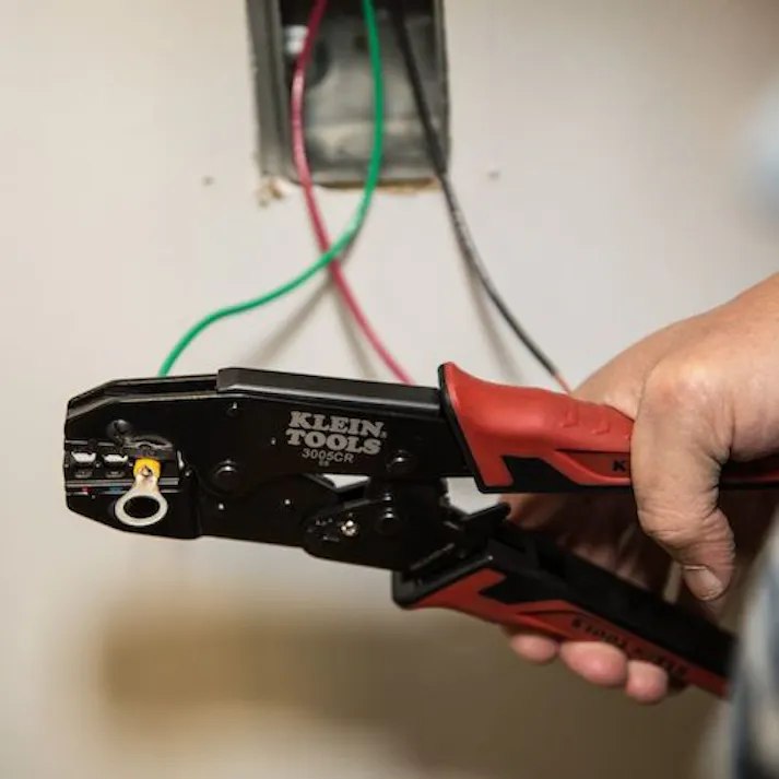 【CAINZ-DASH】KLEIN TOOLS社 ラチェット式圧着工具 10-22AWG 3005CR【別送品】