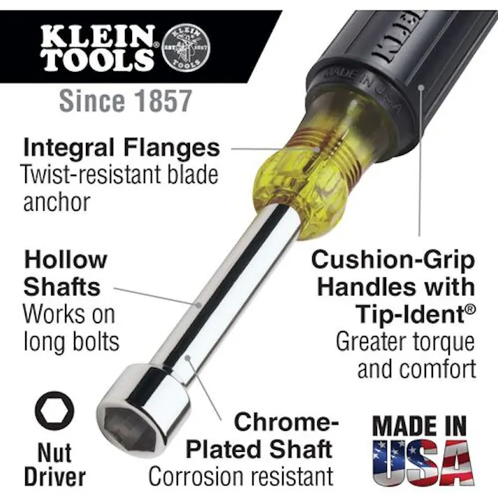 【CAINZ-DASH】KLEIN TOOLS社 ナットドライバー 7.0X75 630-7MM【別送品】