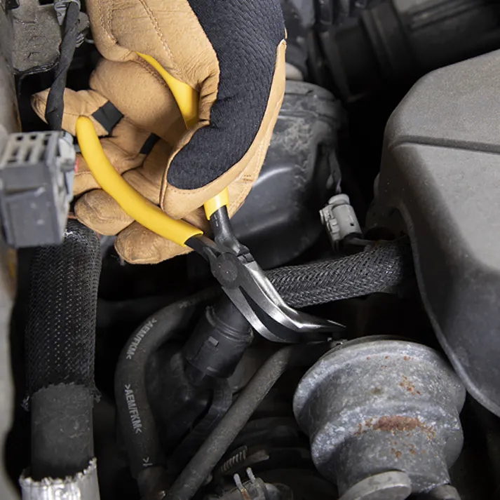 【CAINZ-DASH】KLEIN TOOLS社 電工 先曲がりロングノーズプライヤー D302-6【別送品】