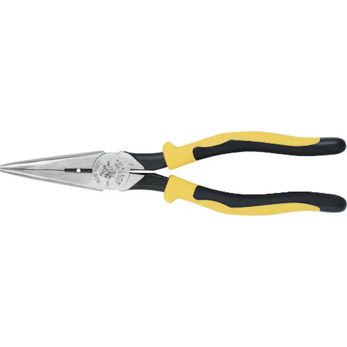 【CAINZ-DASH】KLEIN TOOLS社 強力型ロングノーズプライヤー サイドカット コンフォートハンドル 220mm J203-8N【別送品】