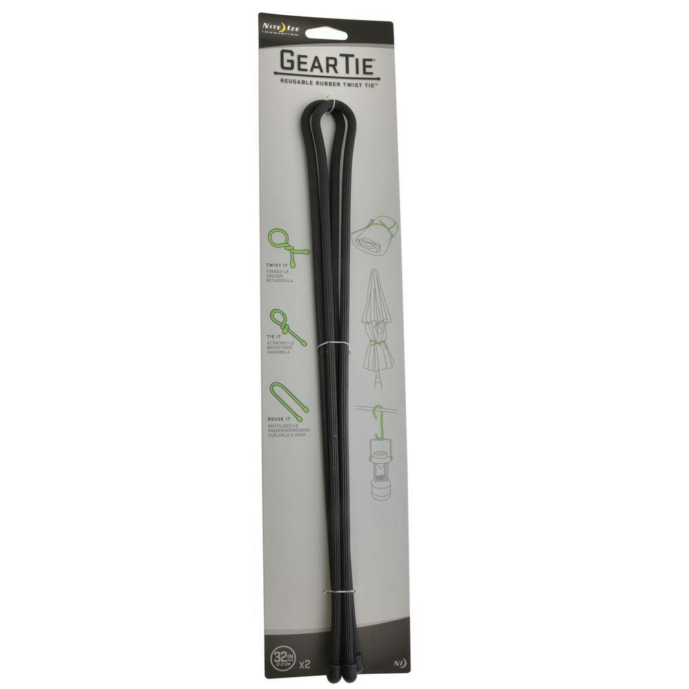 (まとめ) シームーン NiteIze ギアータイ 32インチ ブラック NI01830 1パック(2個) 〔×5セット〕(代引不可) NiteIze ギアータイ 32インチ ブラック 2本入 | 接着・補修・梱包 通販