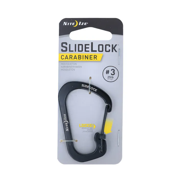 NiteIze カラビナー スライドロック #3 ブラック NI03703