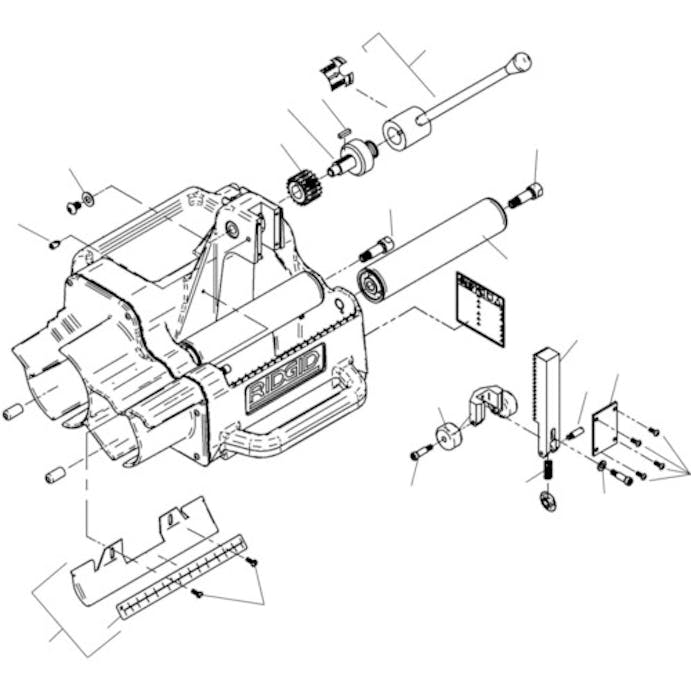 【CAINZ-DASH】Ｒｉｄｇｅ　Ｔｏｏｌ　Ｃｏｍｐａｎｙ 高速管端処理機用パーツ　ローラー　ガード　Ｆ／１２２Ｊ 10388【別送品】