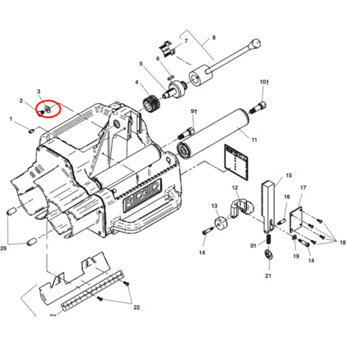【CAINZ-DASH】Ridge Tool Company 高速管端処理機用パーツ ワッシャー F/1224 26307【別送品】