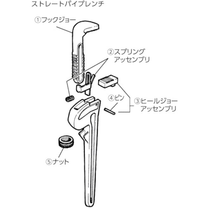 【CAINZ-DASH】Ｒｉｄｇｅ　Ｔｏｏｌ　Ｃｏｍｐａｎｙ ６インチ用レンチパーツ　フックジョー 31555【別送品】