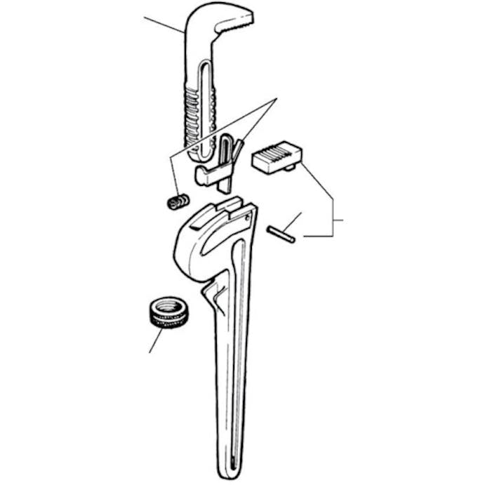 【CAINZ-DASH】Ｒｉｄｇｅ　Ｔｏｏｌ　Ｃｏｍｐａｎｙ アルミストレートパイプレンチ用パーツ　１８・２４インチ用ピン 31690【別送品】