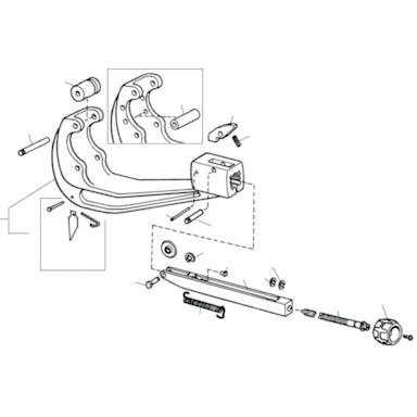 【CAINZ-DASH】Ｒｉｄｇｅ　Ｔｏｏｌ　Ｃｏｍｐａｎｙ チューブカッター用パーツ　フレーム　Ｆ／１５６ 32032【別送品】