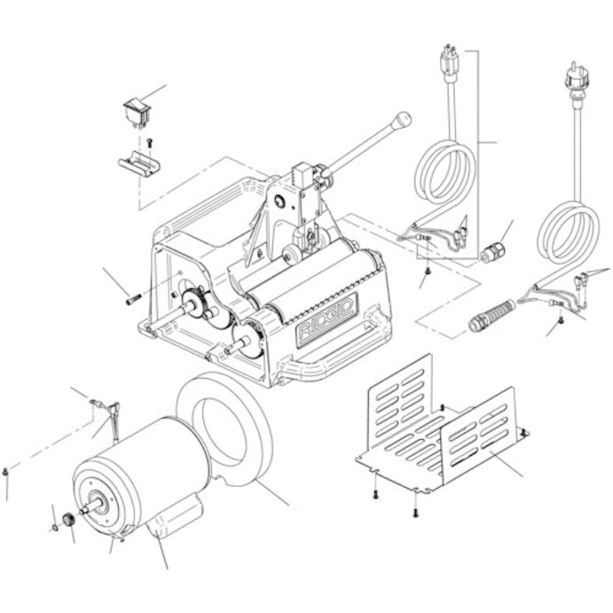 【CAINZ-DASH】Ｒｉｄｇｅ　Ｔｏｏｌ　Ｃｏｍｐａｎｙ 高速管端処理機用パーツ　スクリュー　１０－２４　×　３／８　Ｆ／１２１０ 45420【別送品】