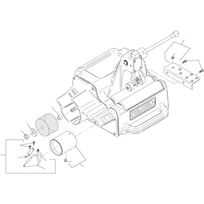 【CAINZ-DASH】Ridge Tool Company 高速管端処理機用パーツ スクリュー F/122J 46080【別送品】