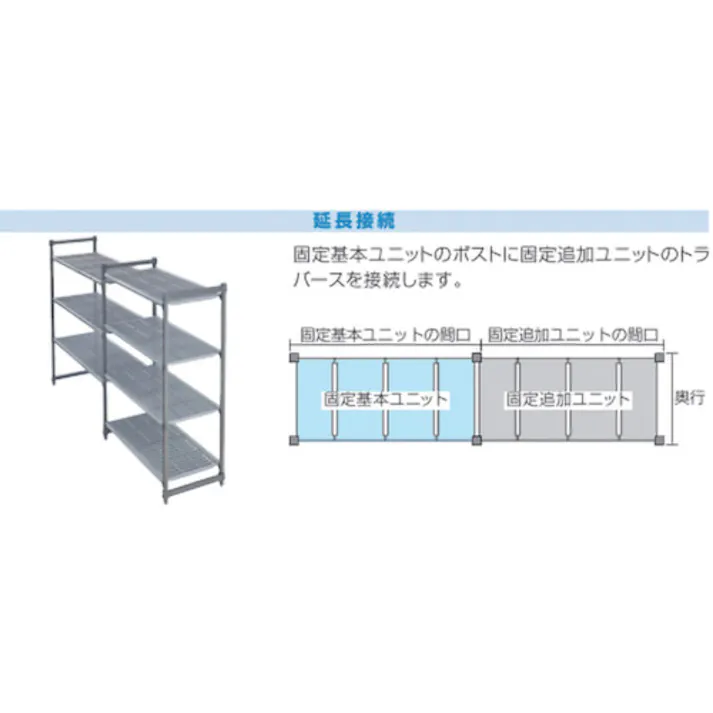 【CAINZ-DASH】キャンブロ社 固定基本ユニット カムシェルビング シェルフキットベンチ 1380×460mm CBSK1854V1【別送品】