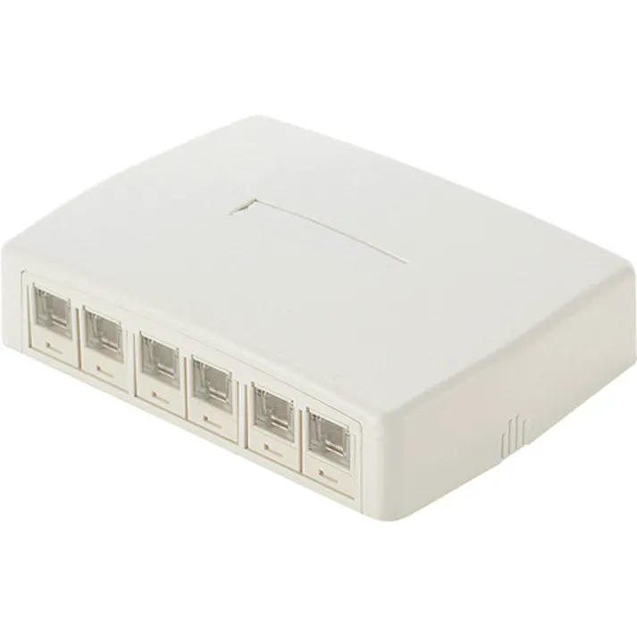 【CAINZ-DASH】パンドウイットコーポレーション CAT6Aスプリングシャッター付きローゼットキット 6個口 白 JOQ6H6A00 JOQ6H6A00【別送品】