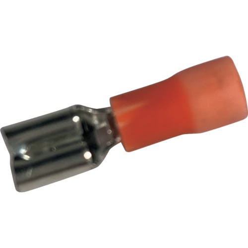 ストロングホールド ビニール絶縁被覆付圧着端子 メス型 電線サイズ:AWG22~18/0.3~0.75sq 250タブ用 25個入り EDV18-250B-Q 絶縁被覆付圧着端子 ストロングホールド ビニール絶縁被覆付圧着端子 メス型 電線サイズ:AWG22~18/0.3~0.75sq 250タブ用 25個入り EDV18-250B-Q 絶縁被覆付圧着端子