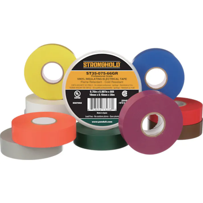 【CAINZ-DASH】ストロングホールド StrongHoldビニールテープ 耐熱・耐寒・難燃 プロ仕様グレード オレンジ 幅19.1mm 長さ20m ST35-075-66OR ST35-075-66OR【別送品】