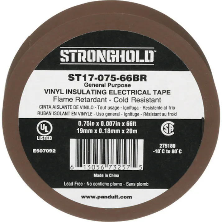 【CAINZ-DASH】ストロングホールド StrongHoldビニールテープ 一般用途用 茶 幅19.1mm 長さ20m ST17-075-66BR ST17-075-66BR【別送品】