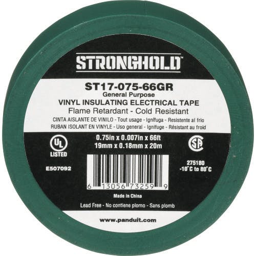 ストロングホールド StrongHoldビニールテープ 一般用途用 緑 幅19.1mm 長さ20m ST17-075-66GR ST17-075-66GR ビニールテープ ストロングホールド StrongHoldビニールテープ 一般用途用 緑 幅19.1mm 長さ20m ST17-075-66GR ST17-075-66GR ビニールテープ