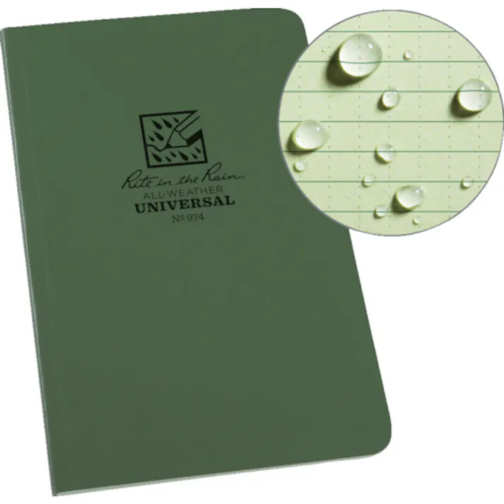 【CAINZ-DASH】Rite in the Rain社 4 5/8X7 1/4 ソフトカバーブック 横開きタイプ ユニバーサル 974【別送品】