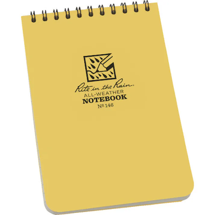 【CAINZ-DASH】Rite in the Rain社 4X6 トップスパイラル ノートブック ユニバーサル イエロー 146【別送品】