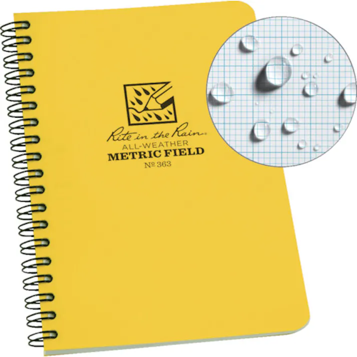 【CAINZ-DASH】Rite in the Rain社 4 5/8X7 スパイラルノートブック メトリック・フィールド 363【別送品】