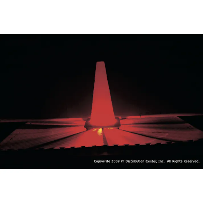 【CAINZ-DASH】パワーフレア社 電池式高耐久LED警告灯 パワーフレア 赤 PF210RY【別送品】