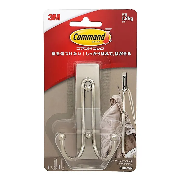 3M コマンド ダブルフック ニッケルサテン CMD-WN