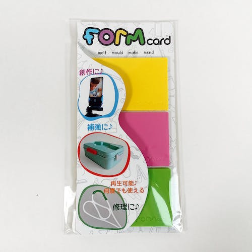 FORMCARD社 カード型多用途パテ FORMcard(TM) イエロー・ピンク・ライトグリーン FC3YPG 簡易補修剤 FORMCARD社 カード型多用途パテ FORMcard(TM) イエロー・ピンク・ライトグリーン FC3YPG 簡易補修剤