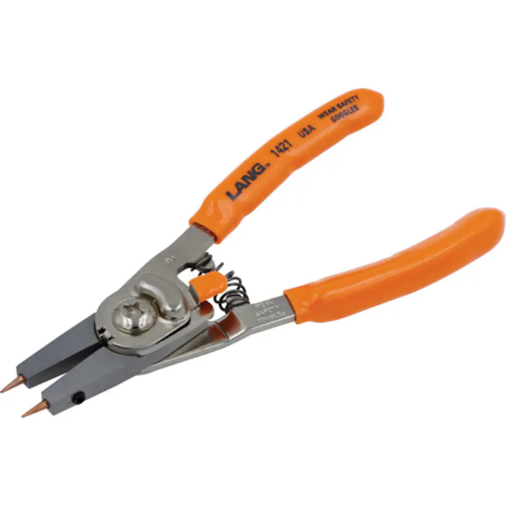 【CAINZ-DASH】A&E社 スナップリングプライヤー(替爪式・軸穴兼用・口開き調整機能付) 1421【別送品】